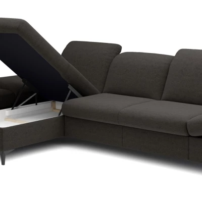 Rohová rozkládací sedací souprava BROCKVILE - antracitová, levý roh