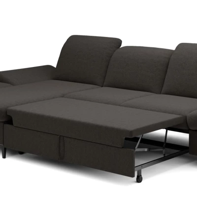 Rohová rozkládací sedací souprava BROCKVILE - antracitová, levý roh