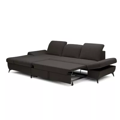 Rohová rozkládací sedací souprava BROCKVILE - antracitová, levý roh