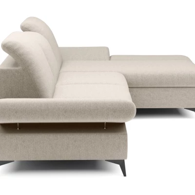 Rohová rozkládací sedací souprava BROCKVILE - krémová, pravý roh