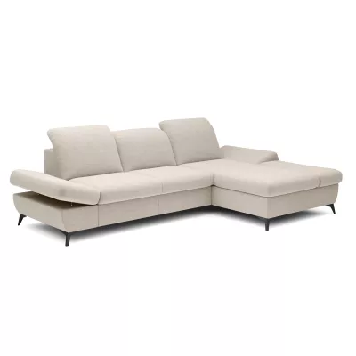 Rohová rozkládací sedací souprava BROCKVILE - krémová, pravý roh