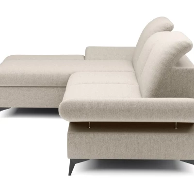 Rohová rozkládací sedací souprava BROCKVILE - krémová, levý roh