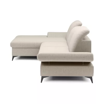 Rohová rozkládací sedací souprava BROCKVILE - krémová, levý roh