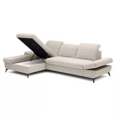 Rohová rozkládací sedací souprava BROCKVILE - krémová, levý roh