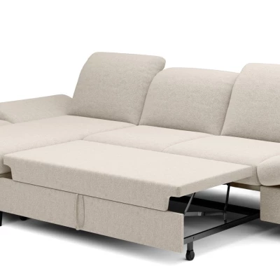 Rohová rozkládací sedací souprava BROCKVILE - krémová, levý roh