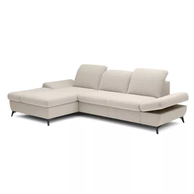 Rohová rozkládací sedací souprava BROCKVILE - krémová, levý roh