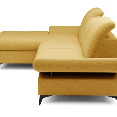 Rohová rozkládací sedací souprava BROCKVILE - žlutá, levý roh