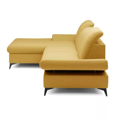 Rohová rozkládací sedací souprava BROCKVILE - žlutá, levý roh