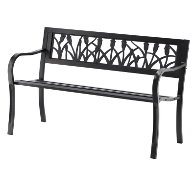 Designová zahradní lavice LAIMA - černá