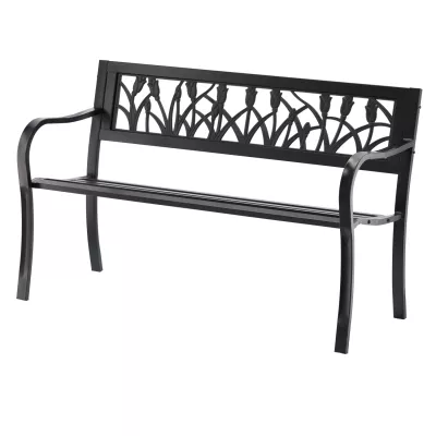 Designová zahradní lavice LAIMA - černá