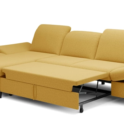 Rohová rozkládací sedací souprava BROCKVILE - žlutá, levý roh