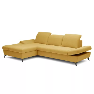Rohová rozkládací sedací souprava BROCKVILE - žlutá, levý roh