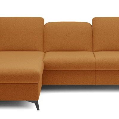 Rohová rozkládací sedací souprava BROCKVILE - tmavá pomerančová, levý roh