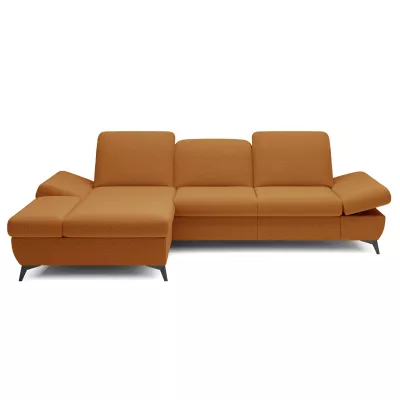 Rohová rozkládací sedací souprava BROCKVILE - tmavá pomerančová, levý roh