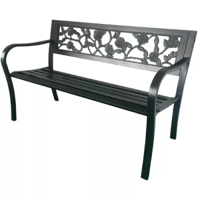 Designová zahradní lavička LAIMA - černá