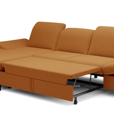 Rohová rozkládací sedací souprava BROCKVILE - tmavá pomerančová, levý roh