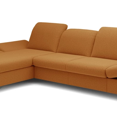 Rohová rozkládací sedací souprava BROCKVILE - tmavá pomerančová, levý roh