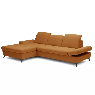 Rohová rozkládací sedací souprava BROCKVILE - tmavá pomerančová, levý roh