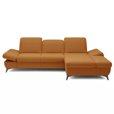 Rohová rozkládací sedací souprava BROCKVILE - tmavá pomerančová, pravý roh