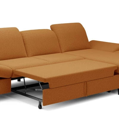 Rohová rozkládací sedací souprava BROCKVILE - tmavá pomerančová, pravý roh