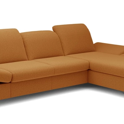 Rohová rozkládací sedací souprava BROCKVILE - tmavá pomerančová, pravý roh