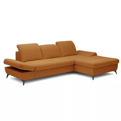 Rohová rozkládací sedací souprava BROCKVILE - tmavá pomerančová, pravý roh