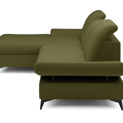 Rohová rozkládací sedací souprava BROCKVILE - khaki, levý roh