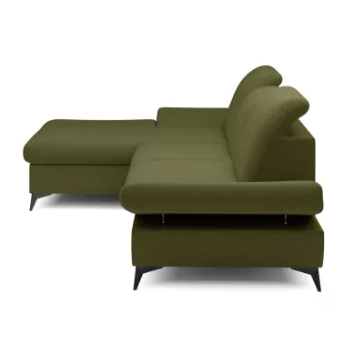 Rohová rozkládací sedací souprava BROCKVILE - khaki, levý roh