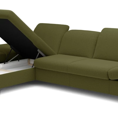 Rohová rozkládací sedací souprava BROCKVILE - khaki, levý roh