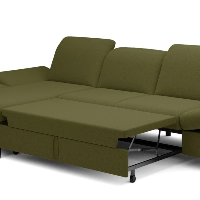 Rohová rozkládací sedací souprava BROCKVILE - khaki, levý roh