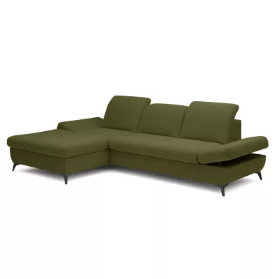 Rohová rozkládací sedací souprava BROCKVILE - khaki, levý roh