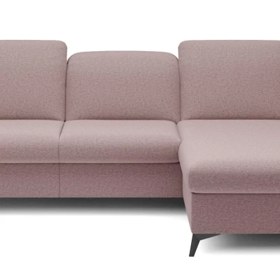 Rohová rozkládací sedací souprava BROCKVILE - růžová, pravý roh