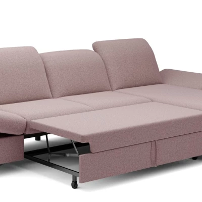 Rohová rozkládací sedací souprava BROCKVILE - růžová, pravý roh