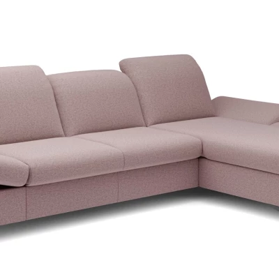 Rohová rozkládací sedací souprava BROCKVILE - růžová, pravý roh