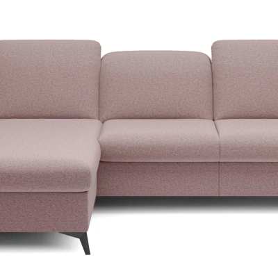 Rohová rozkládací sedací souprava BROCKVILE - růžová, levý roh