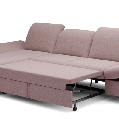Rohová rozkládací sedací souprava BROCKVILE - růžová, levý roh