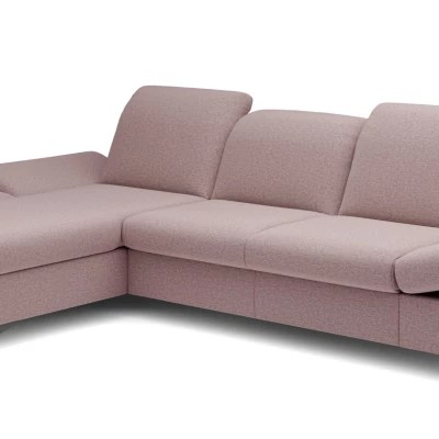Rohová rozkládací sedací souprava BROCKVILE - růžová, levý roh