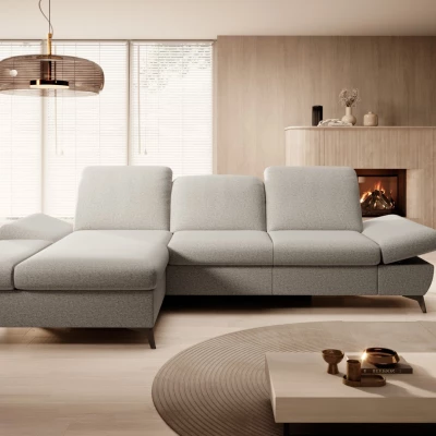 Rohová rozkládací sedací souprava BROCKVILE - béžovošedá, levý roh