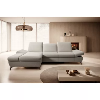 Rohová rozkládací sedací souprava BROCKVILE - béžovošedá, levý roh