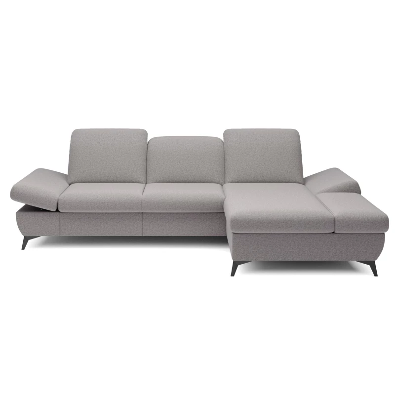 Rohová rozkládací sedací souprava BROCKVILE - šedobéžová, pravý roh