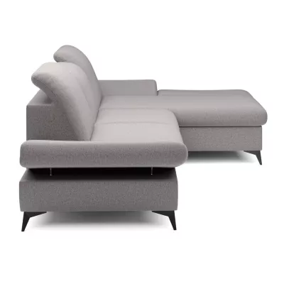 Rohová rozkládací sedací souprava BROCKVILE - šedobéžová, pravý roh