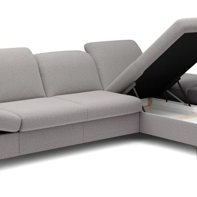 Rohová rozkládací sedací souprava BROCKVILE - šedobéžová, pravý roh
