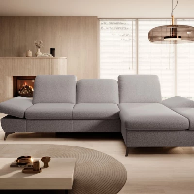 Rohová rozkládací sedací souprava BROCKVILE - šedobéžová, pravý roh