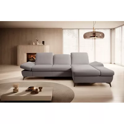 Rohová rozkládací sedací souprava BROCKVILE - šedobéžová, pravý roh