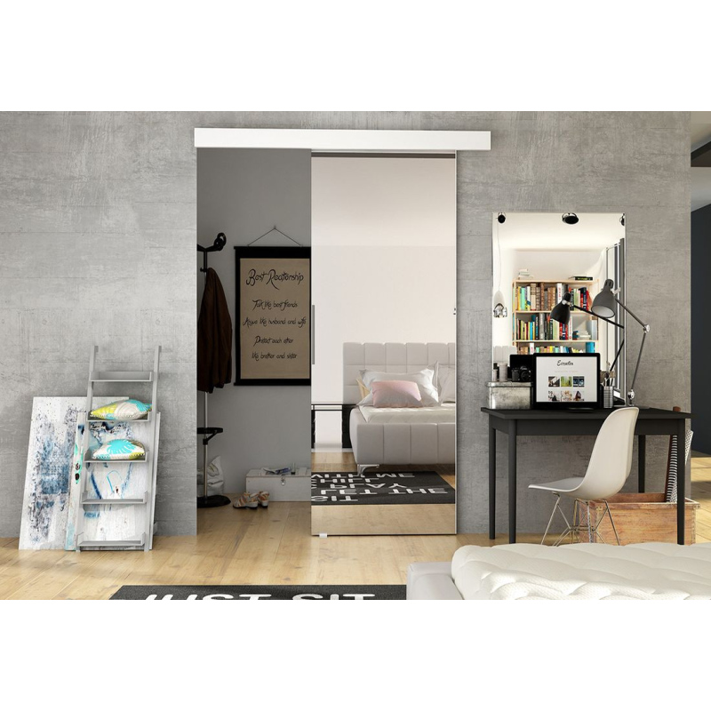 Interiérové posuvné dveře se zrcadlem ILAS II. bílé