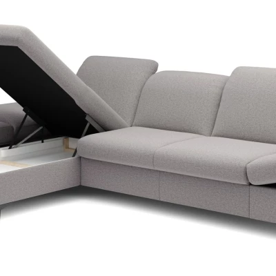 Rohová rozkládací sedací souprava BROCKVILE - šedobéžová, levý roh