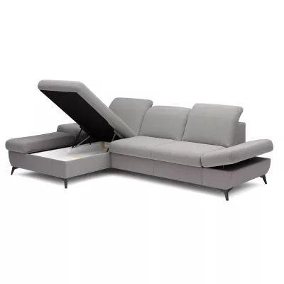 Rohová rozkládací sedací souprava BROCKVILE - šedobéžová, levý roh