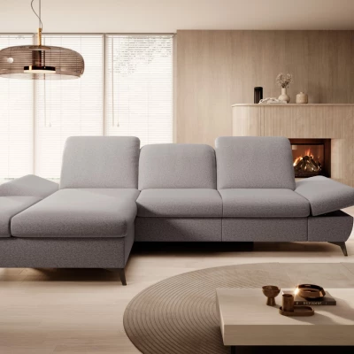 Rohová rozkládací sedací souprava BROCKVILE - šedobéžová, levý roh