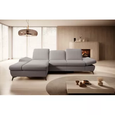 Rohová rozkládací sedací souprava BROCKVILE - šedobéžová, levý roh