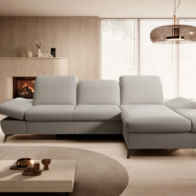 Rohová rozkládací sedací souprava BROCKVILE - béžová, pravý roh